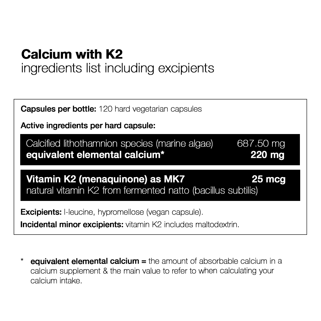 Calcium with K2 - 120 Capsules
