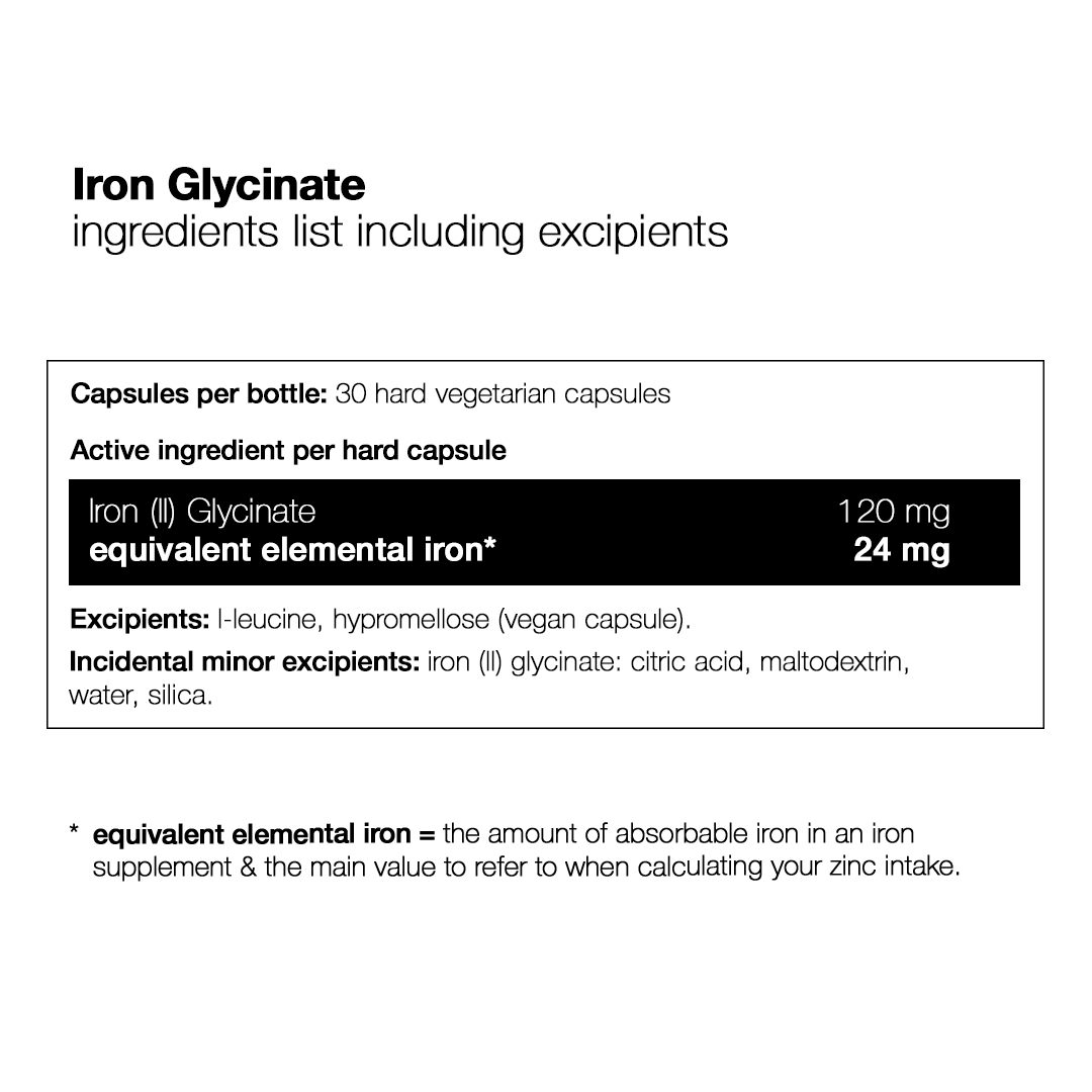 Iron Glycinate - 30 Capsules