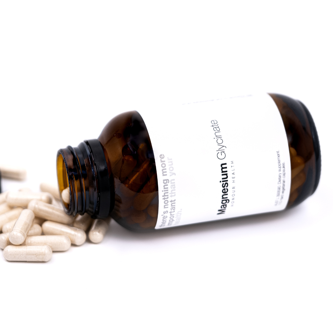 Magnesium Glycinate Pure & Unbuffered 110 Capsules Honour Health