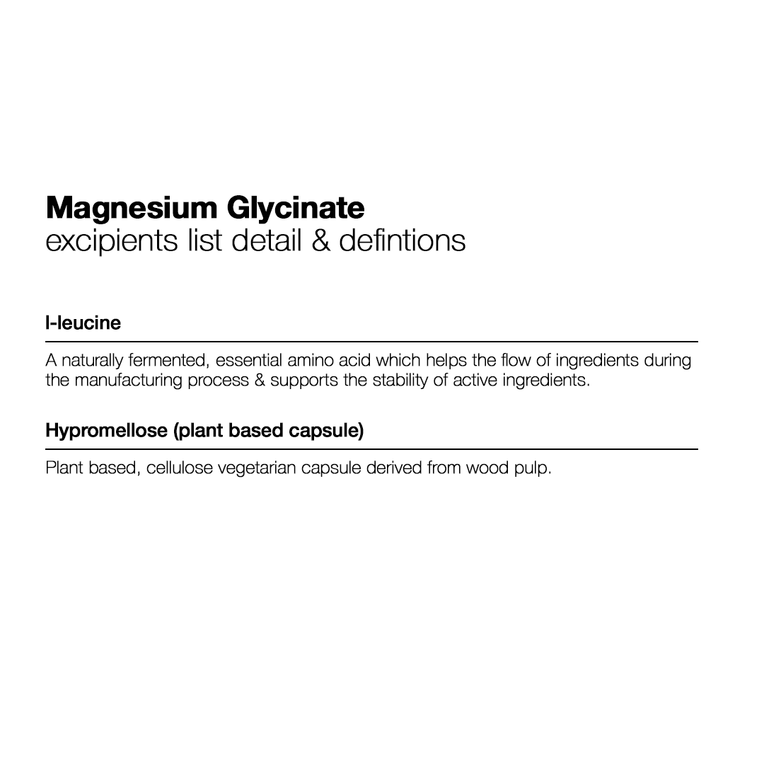 Magnesium Glycinate (Pure & Unbuffered) - 110 Capsules