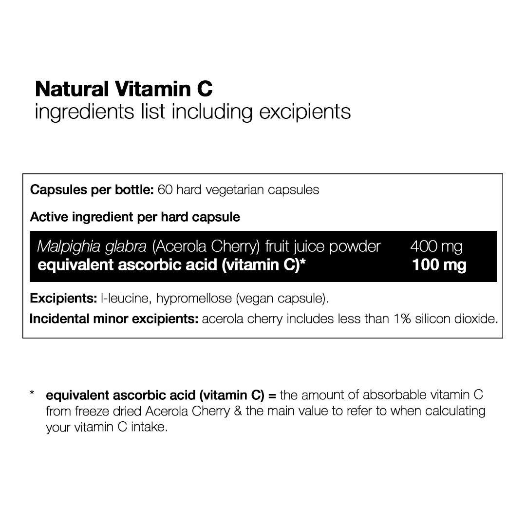 Natural Vitamin C - 60 Capsules