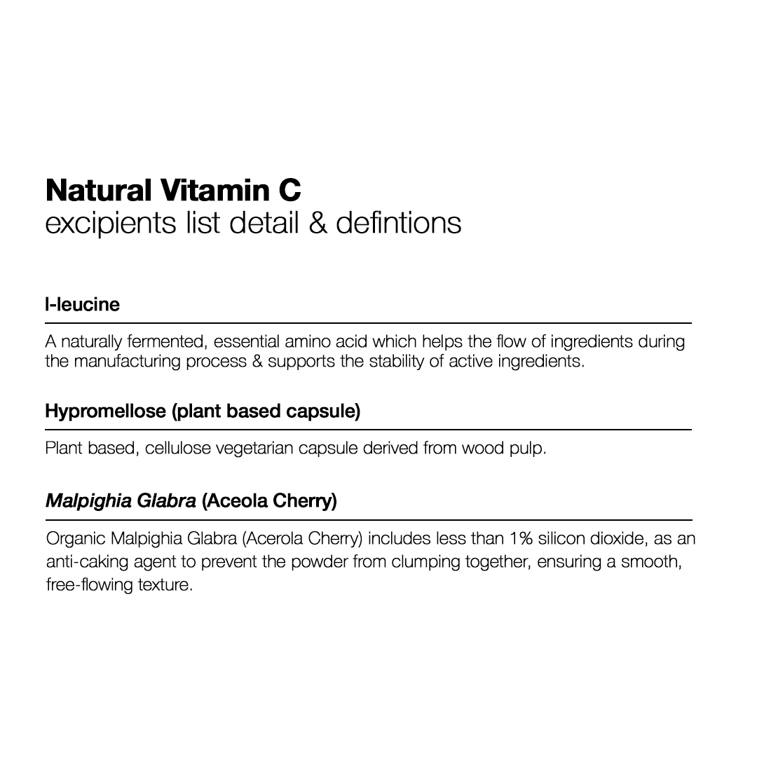 Natural Vitamin C - 60 Capsules