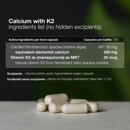 Calcium with K2 - 120 Capsules