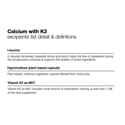 Calcium with K2 - 120 Capsules (JUST LAUNCHED)