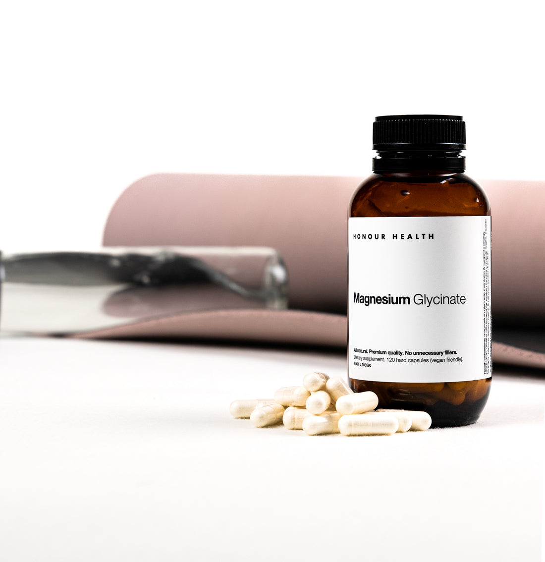 Magnesium Glycinate Pure & Unbuffered 120 Capsules Honour Health