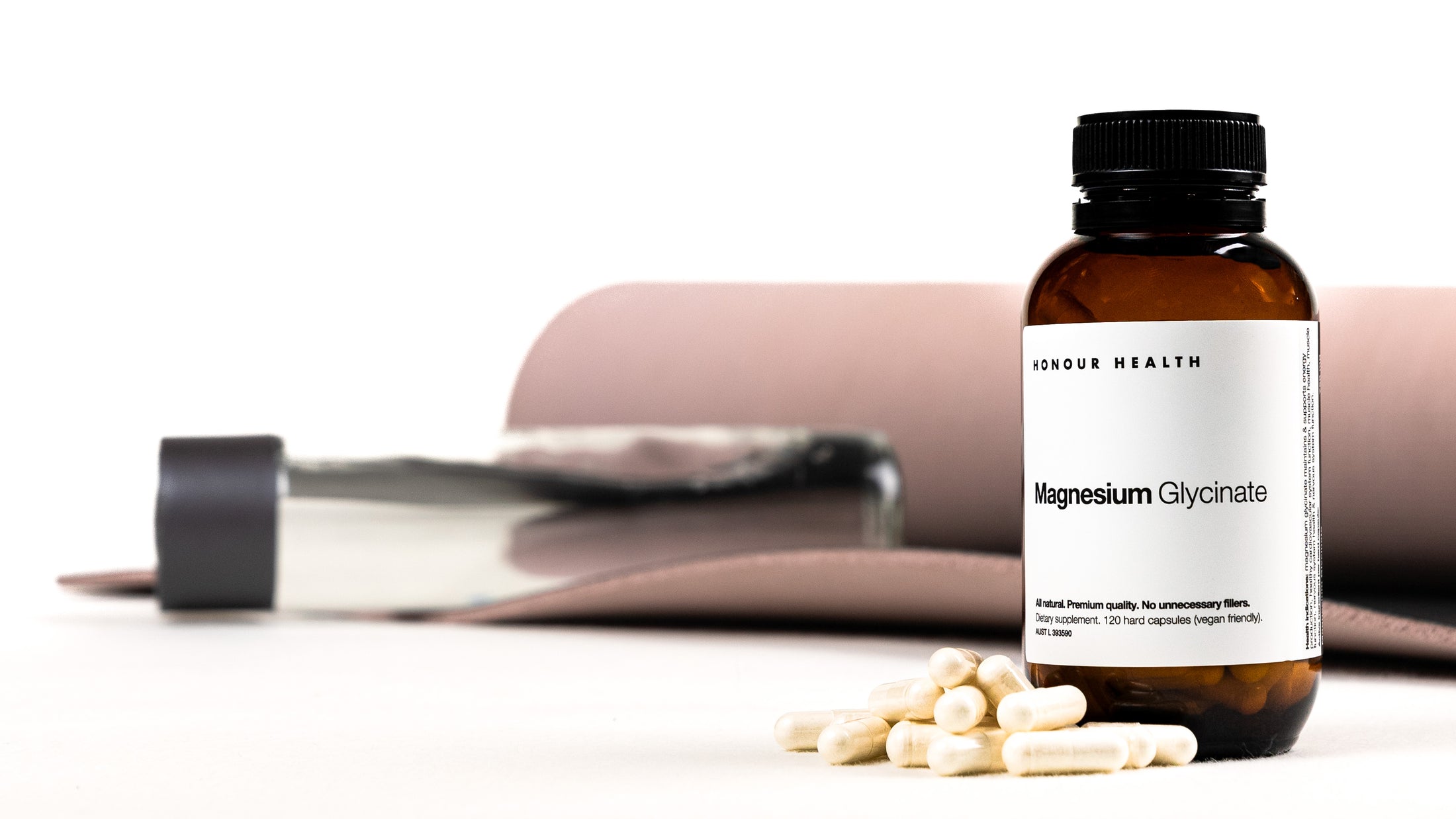 Magnesium Glycinate Pure & Unbuffered 120 Capsules Honour Health