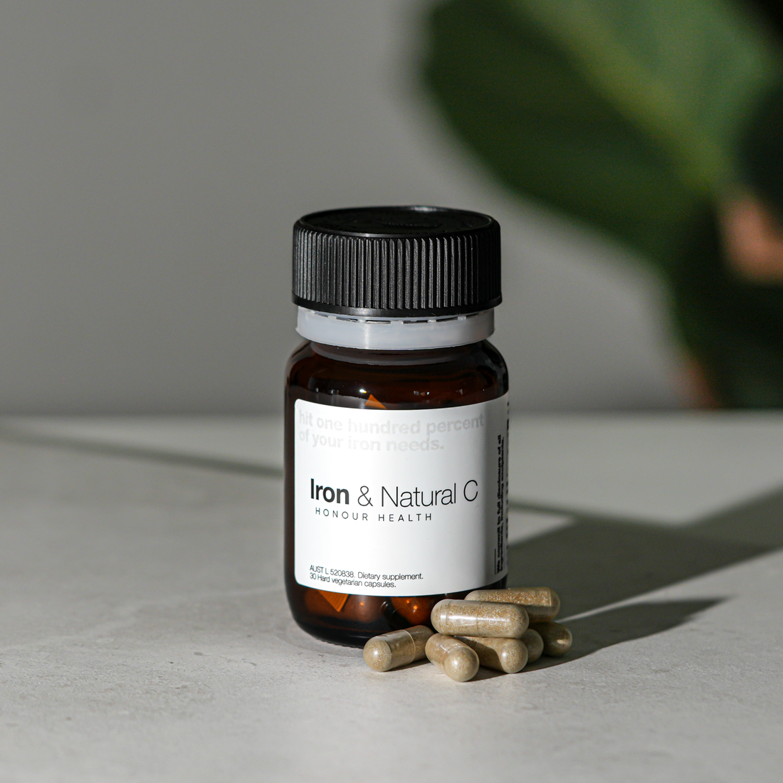 Iron &amp; Natural C - 30 Capsules (New &amp; Improved Formula)