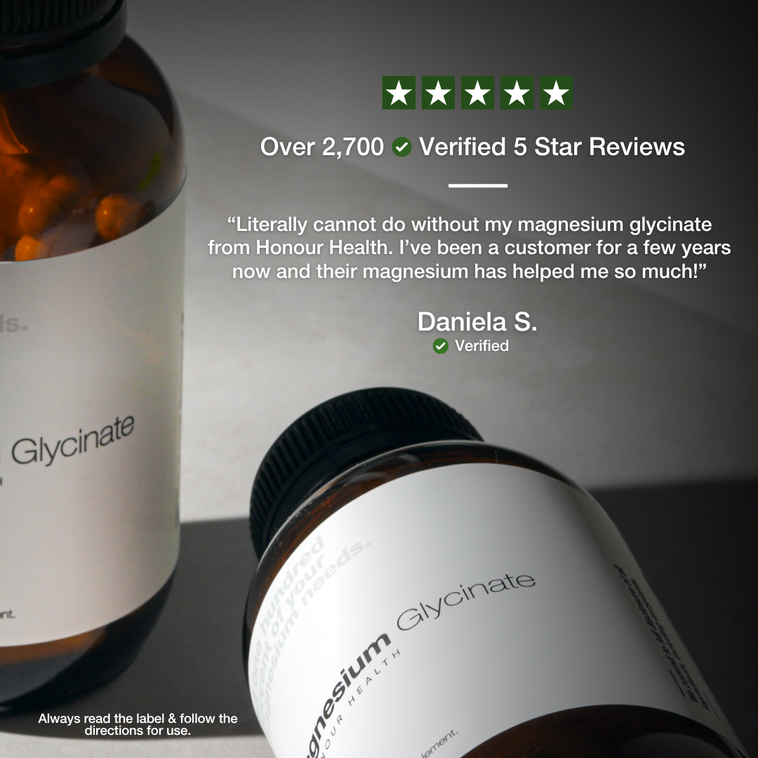 Magnesium Glycinate (Pure &amp; Unbuffered) - 110 Capsules
